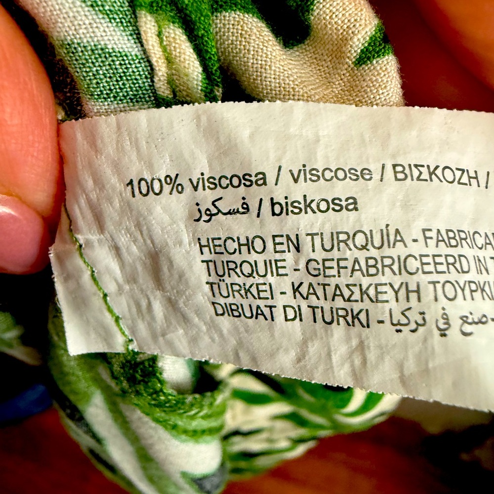 Zara Green and Cream Patterned Fabric